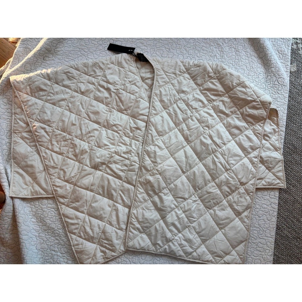 Parasuco Jeans Quilted‎ Ivory Puffer Women's Wrap Shawl Size:OS